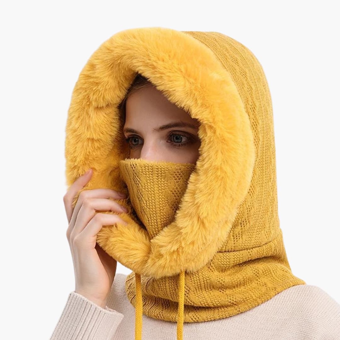Damen Winter Set mit Strickmütze und passender Maske