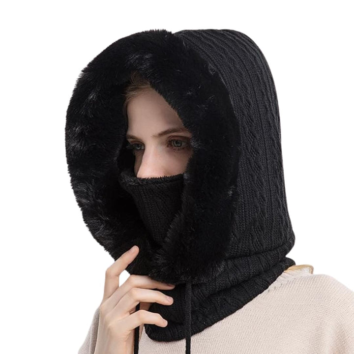 Damen Winter Set mit Strickmütze und passender Maske