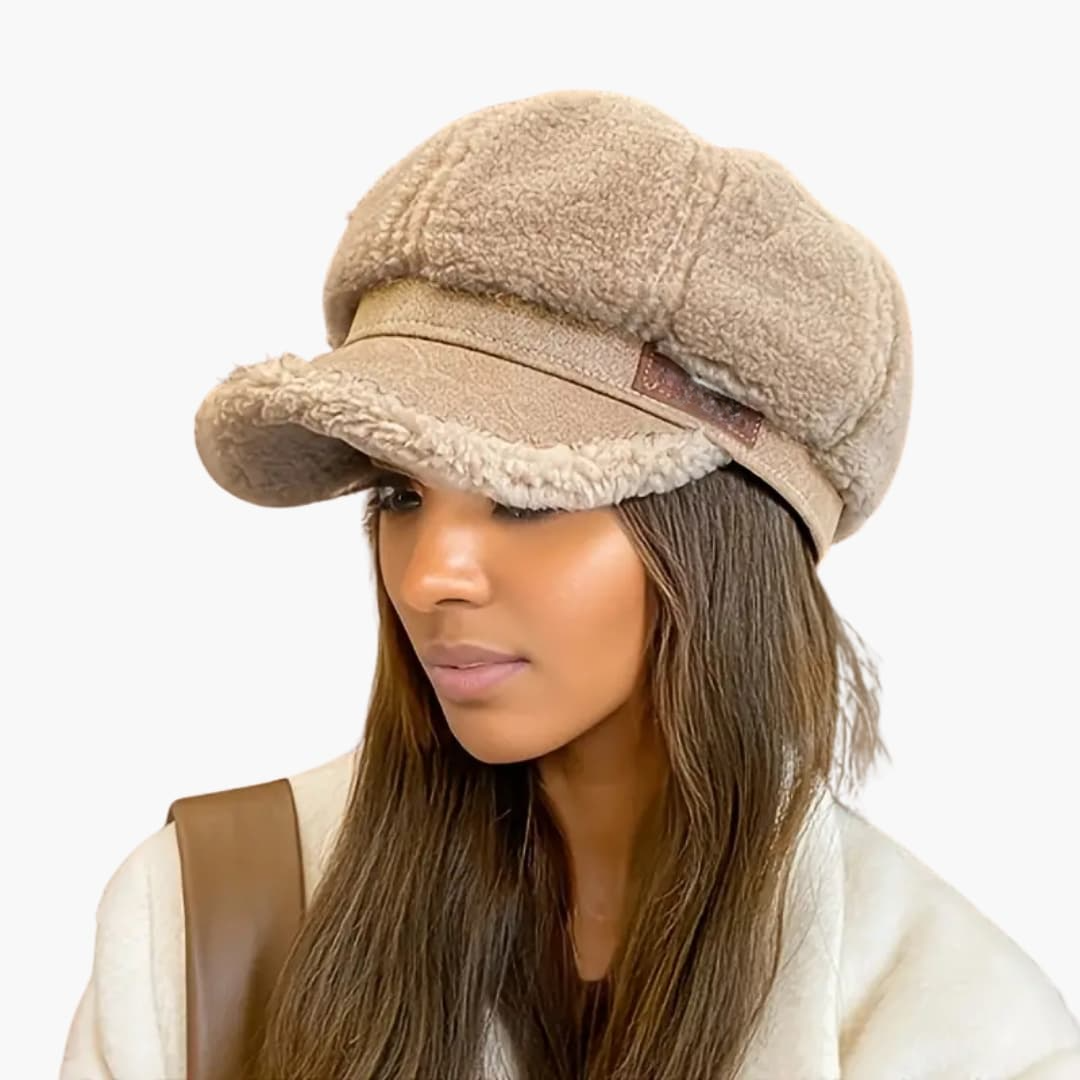 Damen Wintermütze mit Fleecefutter und gewebter Oberfläche