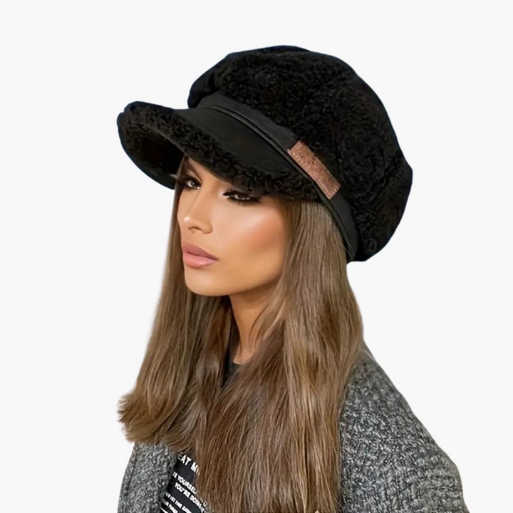 Damen Wintermütze mit Fleecefutter und gewebter Oberfläche