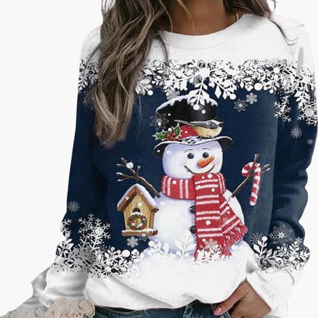 Damen Winterpullover mit Rundhalsausschnitt und Strukturstrick