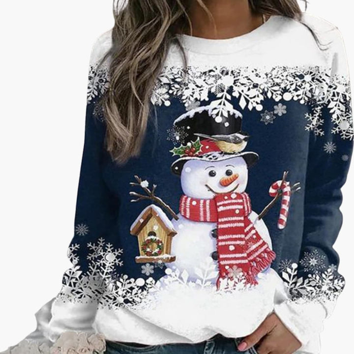 Damen Winterpullover mit Rundhalsausschnitt und Strukturstrick