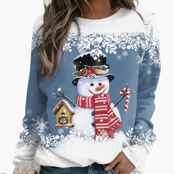 Damen Winterpullover mit Rundhalsausschnitt und Strukturstrick