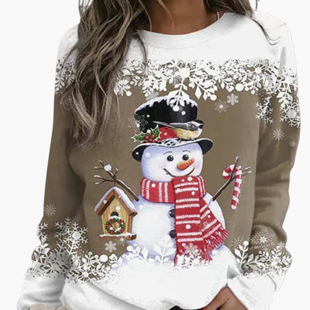 Damen Winterpullover mit Rundhalsausschnitt und Strukturstrick