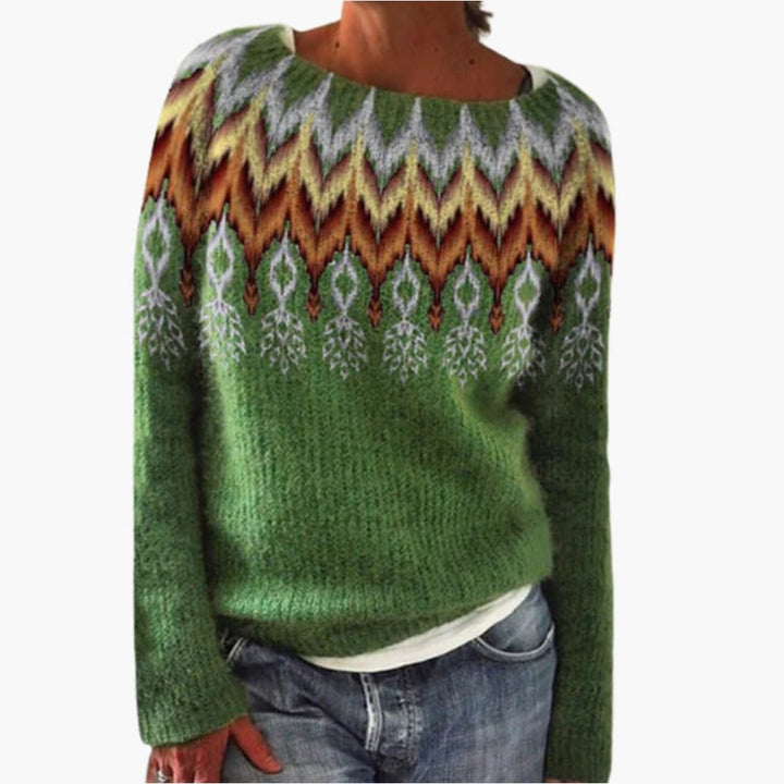 Damenpullover mit Gemusterter Oberfläche