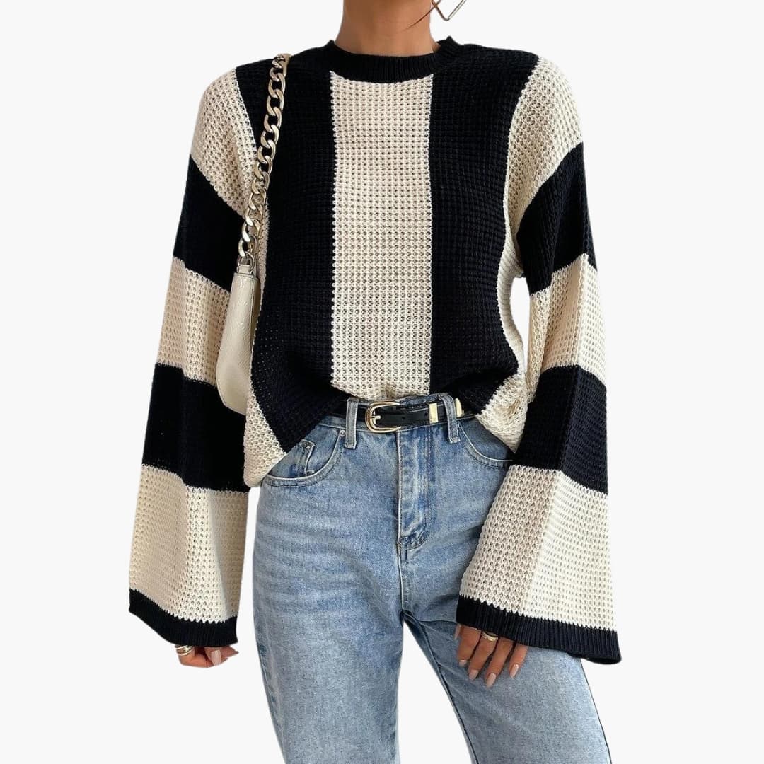 Damenpullover mit Rundhalsausschnitt