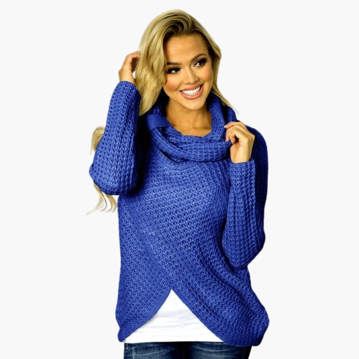 Damen pullover mit Schalkragen