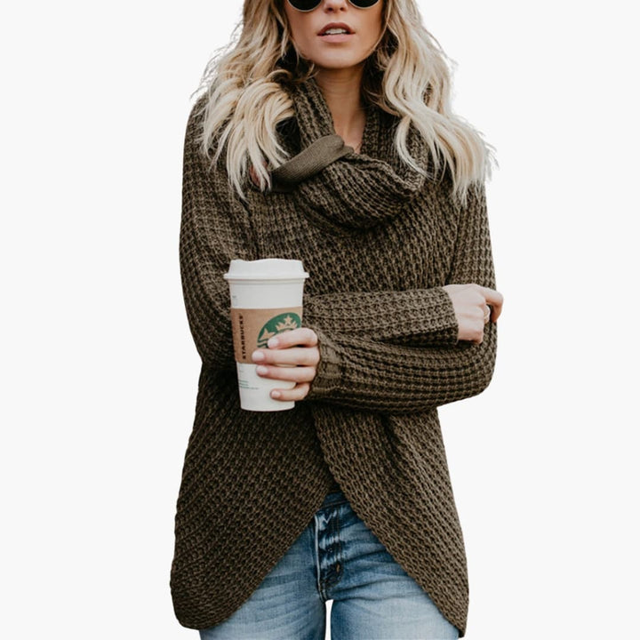 Damen pullover mit Schalkragen