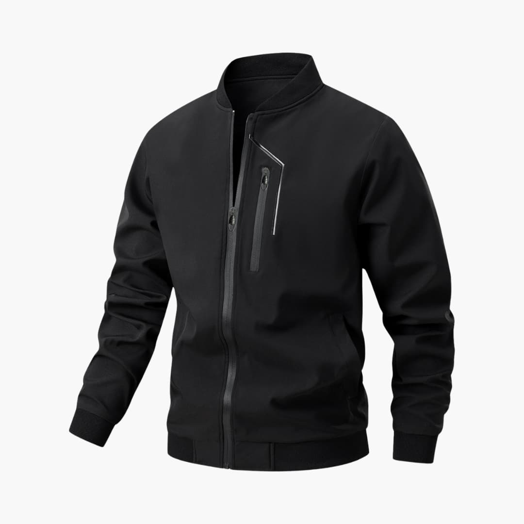 Herren Bomberjacke mit Reißverschluss und Reißverschlusstaschen