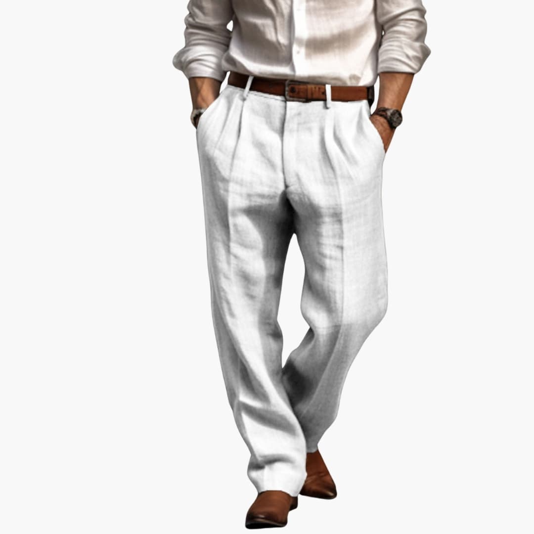 Herren Bundfaltenhose mit Taschen