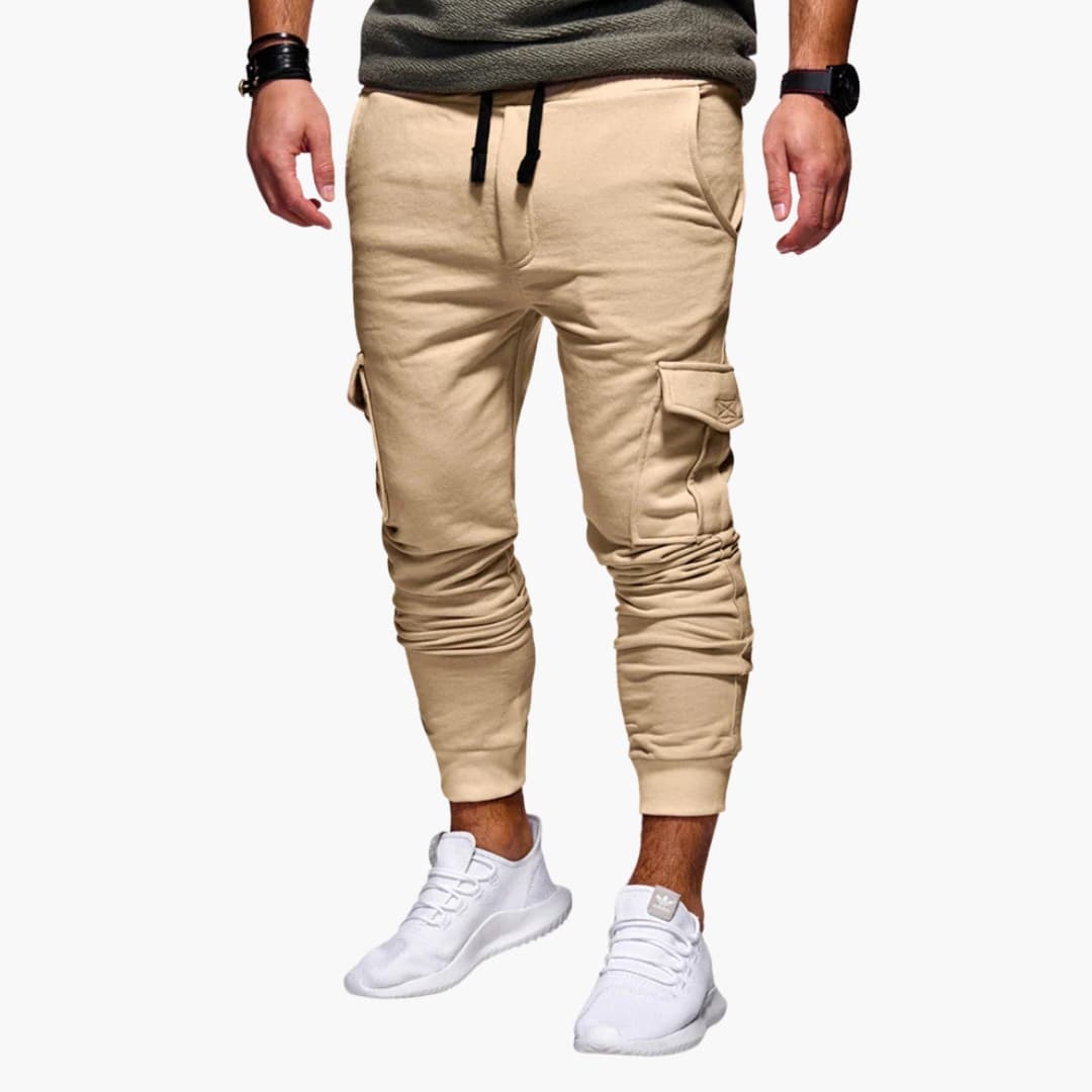 Herren Cargo Jogginghose mit Bund und Seitentaschen