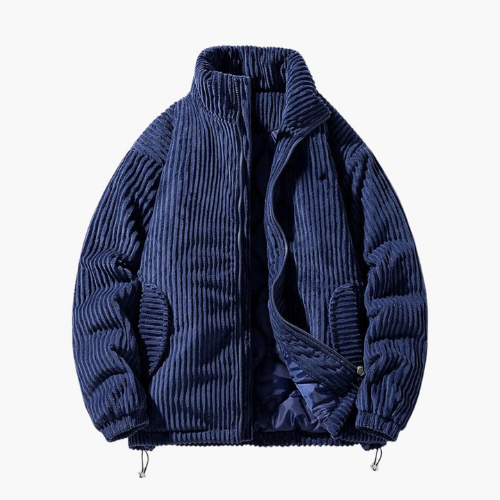 Herren Cordjacke mit Reißverschluss und Stehkragen