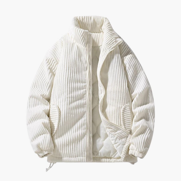 Herren Cordjacke mit Reißverschluss und Stehkragen