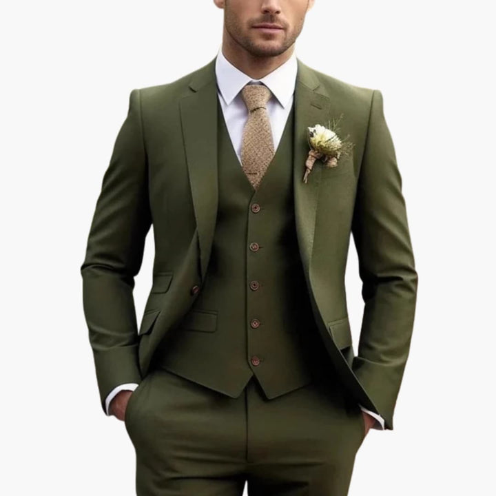 Herren Dreiteiliger Anzug mit Sakko Weste und Hose