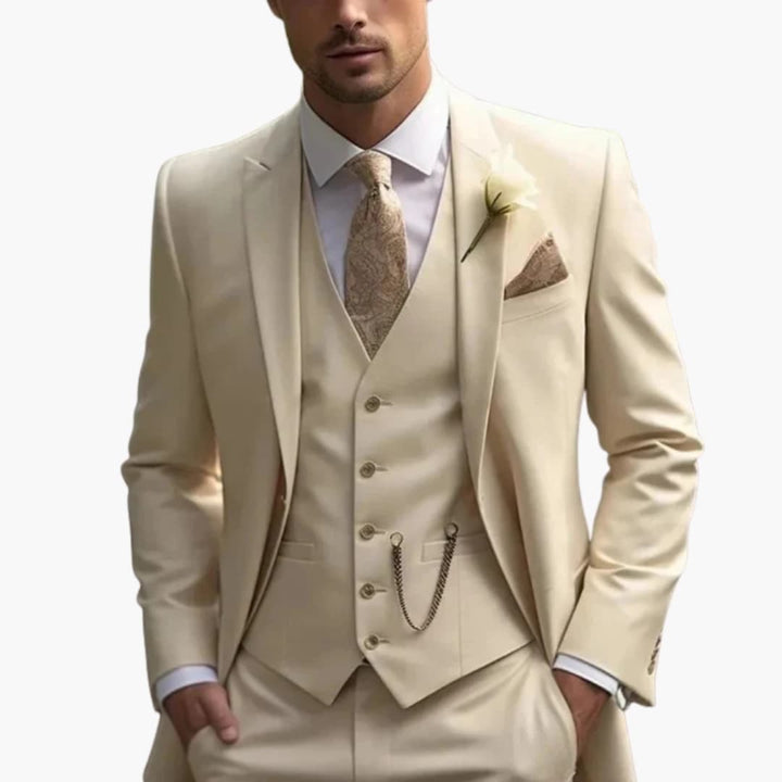 Herren Dreiteiliger Anzug mit Sakko Weste und Hose