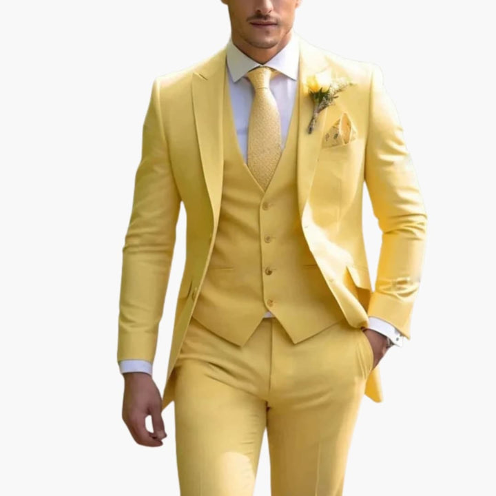 Herren Dreiteiliger Anzug mit Sakko Weste und Hose