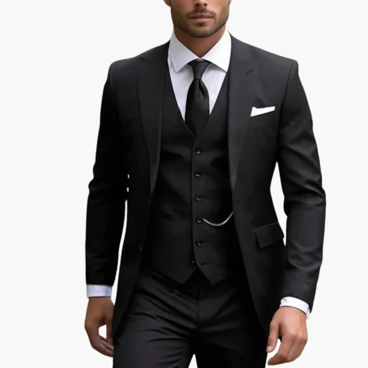 Herren Dreiteiliger Anzug mit Sakko Weste und Hose