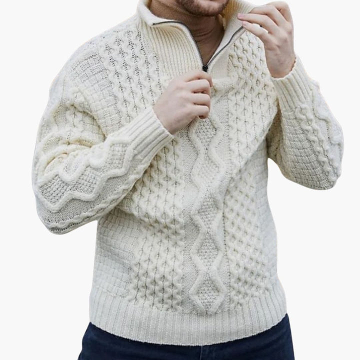 Herren Halbzip Pullover mit Stehkragen