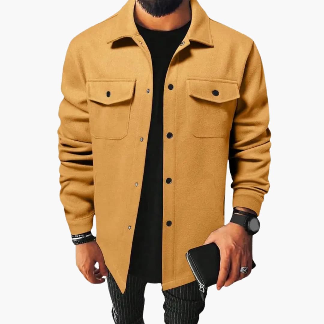 Herren Hemdjacke mit Knopfleiste
