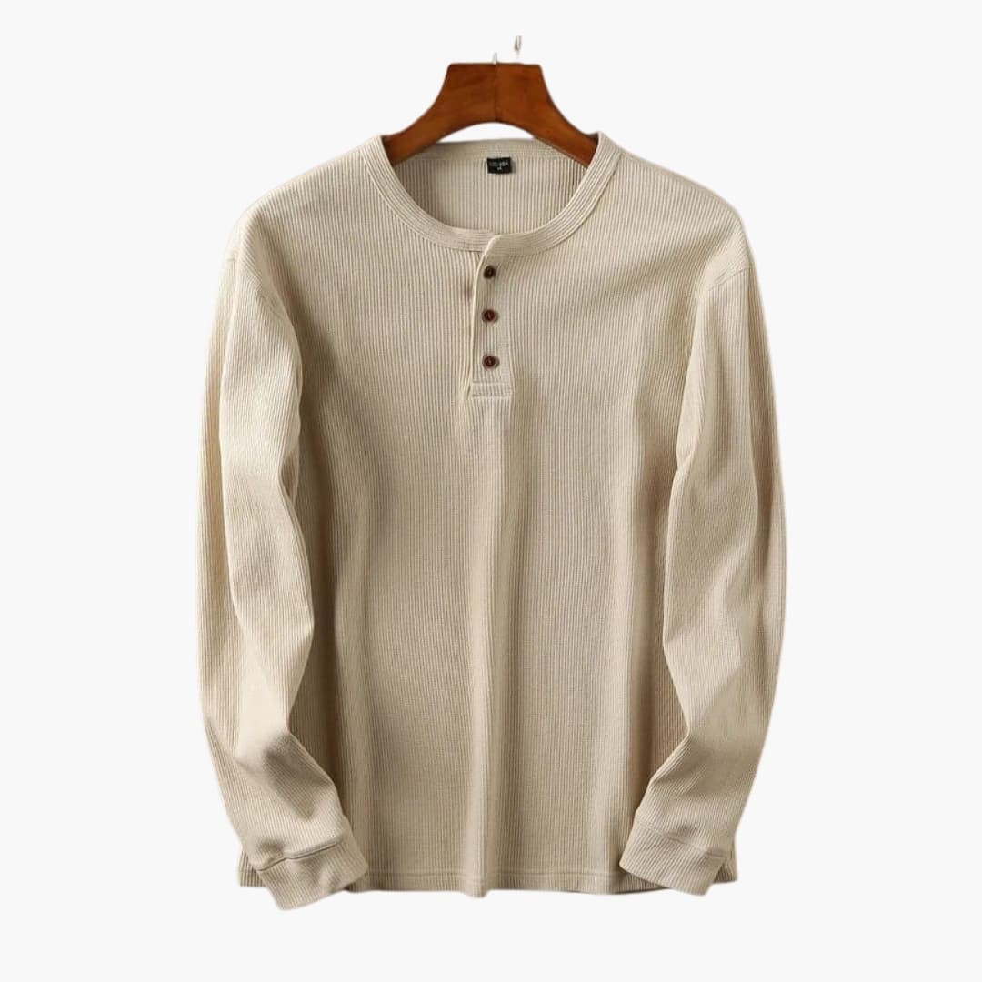Herren Henley Shirt mit Knopfleiste