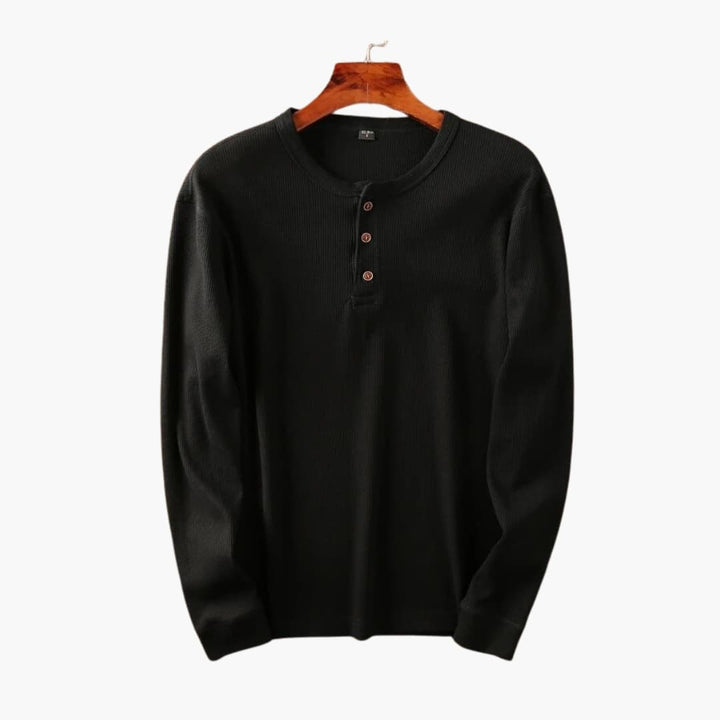Herren Henley Shirt mit Knopfleiste