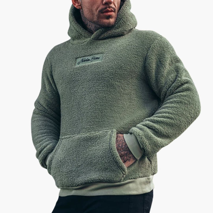 Herren Hoodie mit Rippbündchen