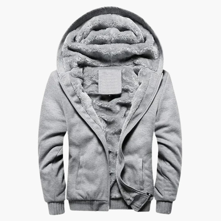 Herren Jacke mit Kapuze und Reißverschluss