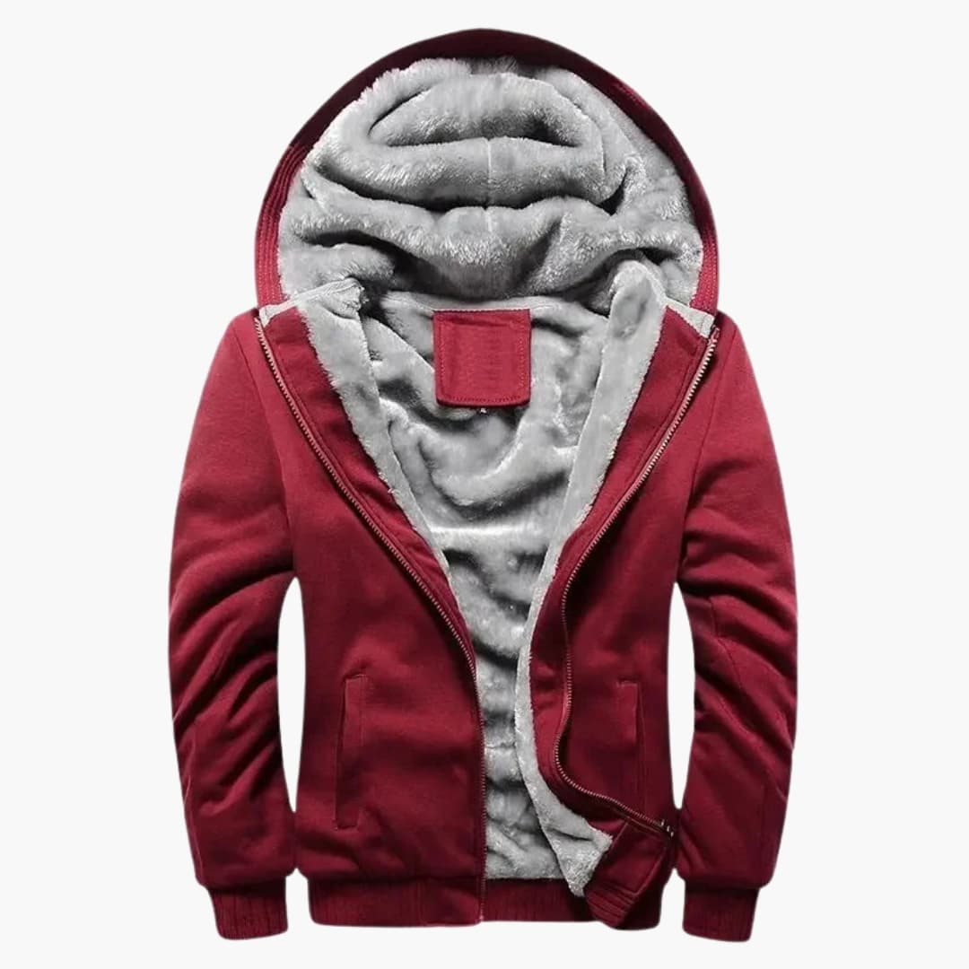 Herren Jacke mit Kapuze und Reißverschluss
