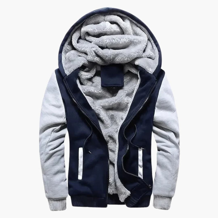 Herren Jacke mit Kapuze und Reißverschluss