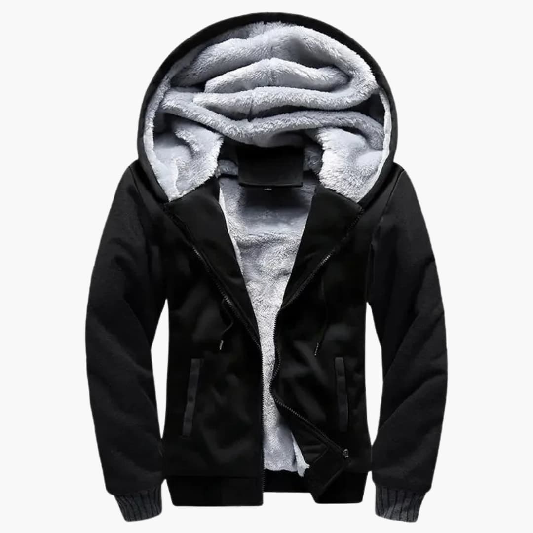 Herren Jacke mit Kapuze und Reißverschluss