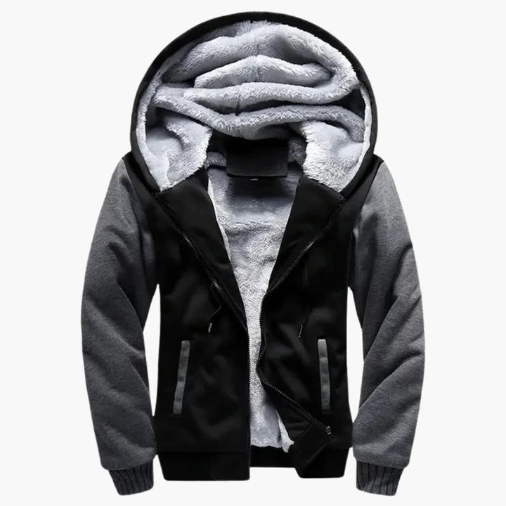 Herren Jacke mit Kapuze und Reißverschluss