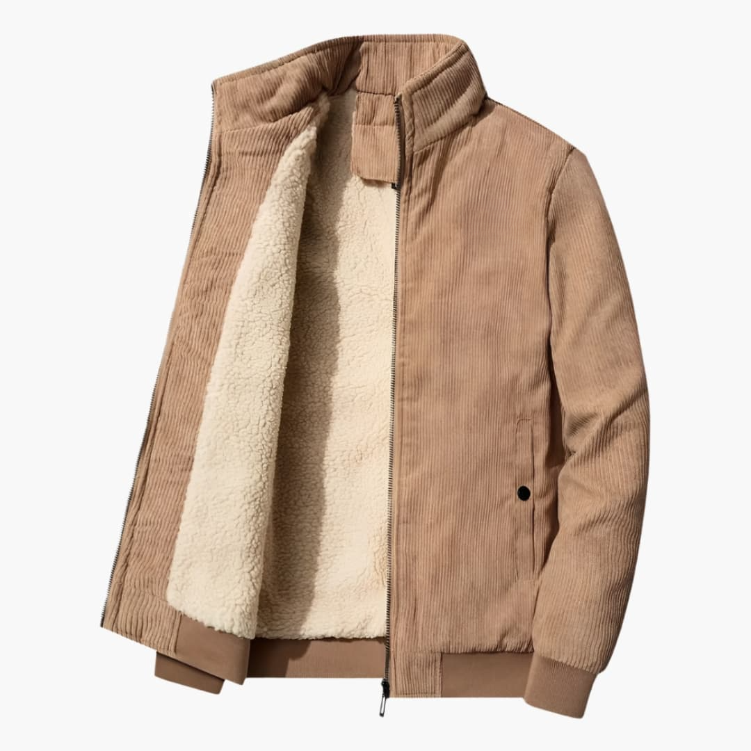 Herren Jacke mit Reißverschluss und Futter