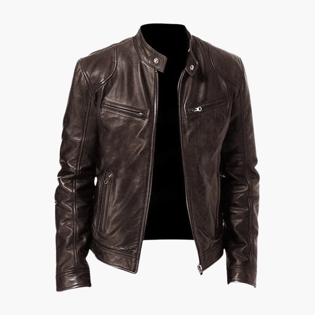 Herren Jacke mit Reißverschluss und Stehkragen