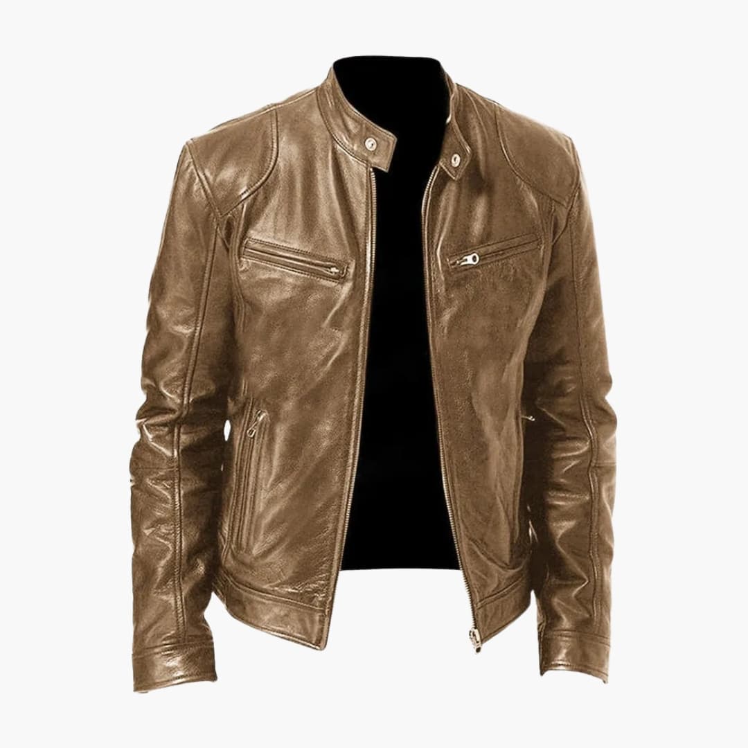 Herren Jacke mit Reißverschluss und Stehkragen