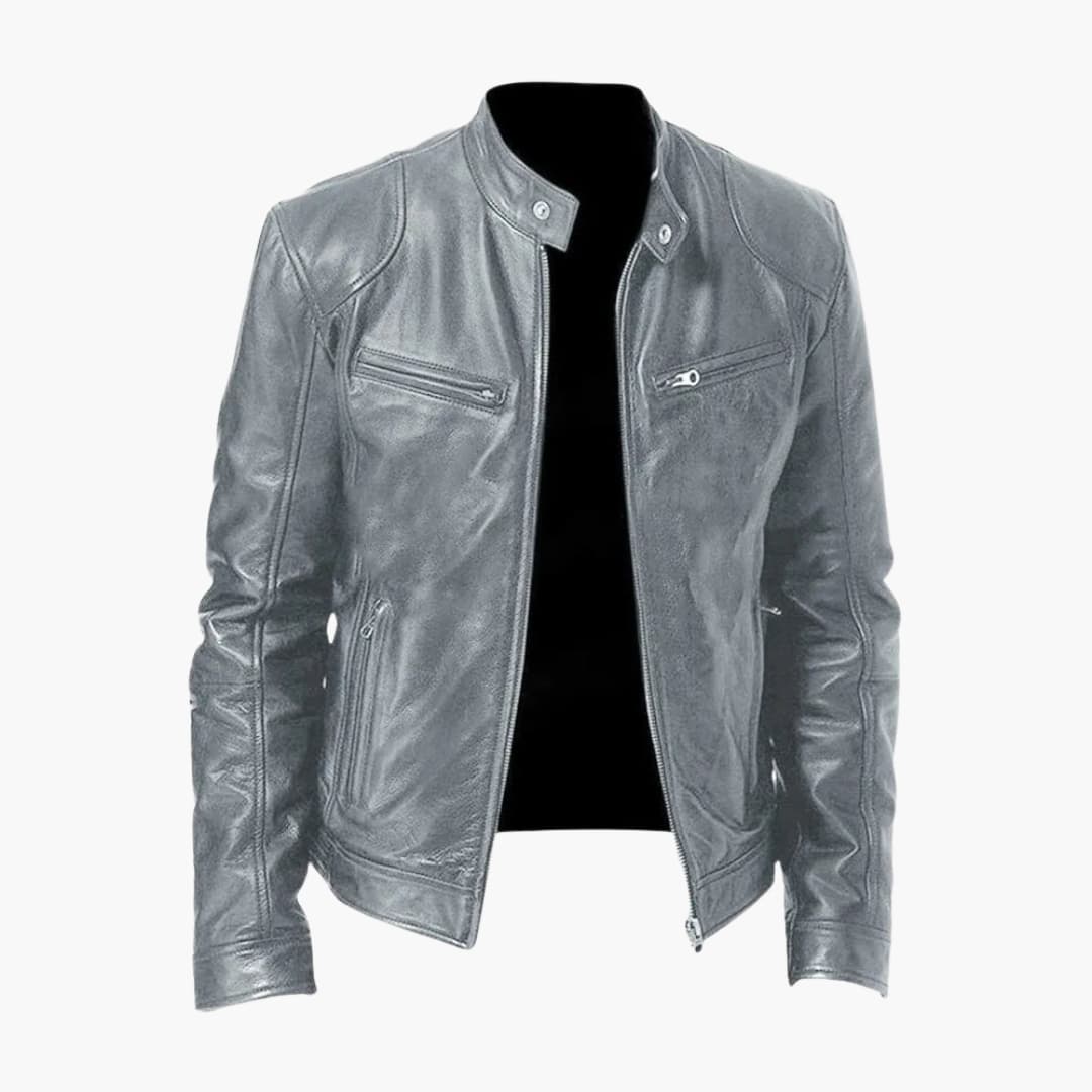 Herren Jacke mit Reißverschluss und Stehkragen