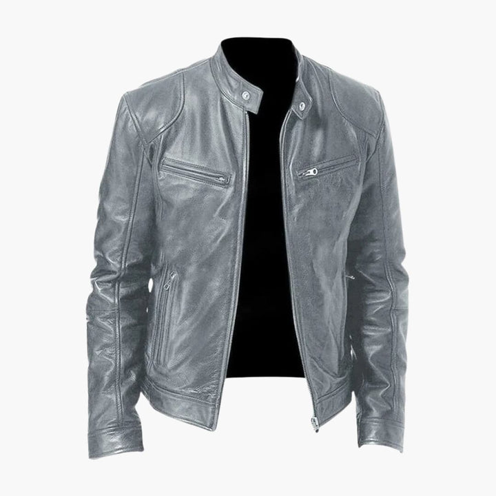 Herren Jacke mit Reißverschluss und Stehkragen