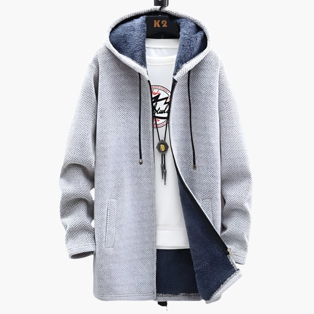 Herren Kapuzenjacke mit Reißverschluss und Futter