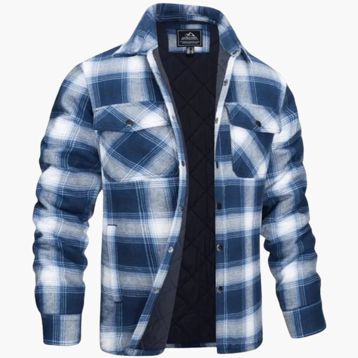 Herren Karo Jacke mit Steppfutter