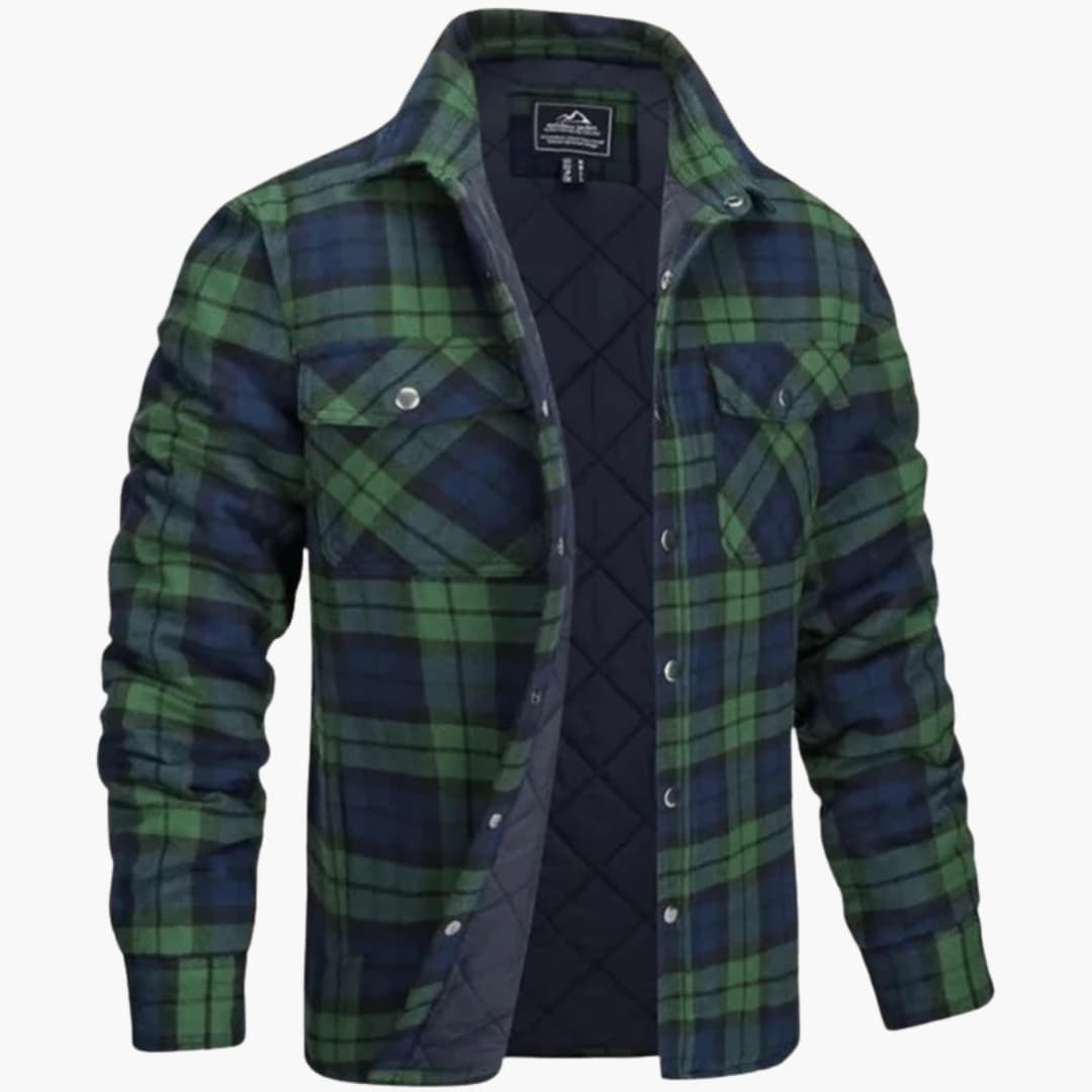 Herren Karo Jacke mit Steppfutter