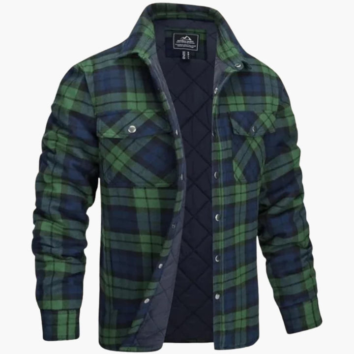 Herren Karo Jacke mit Steppfutter
