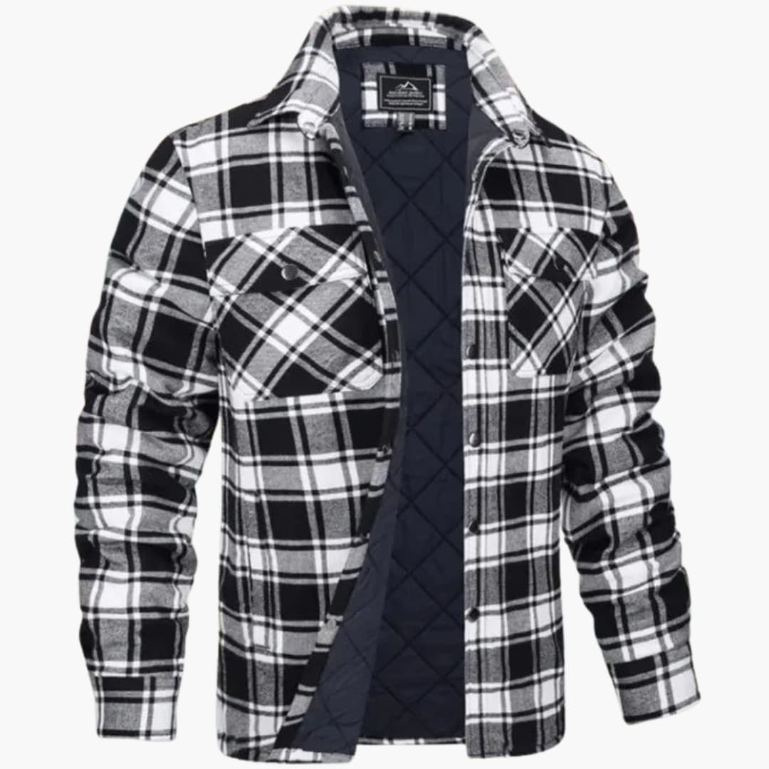 Herren Karo Jacke mit Steppfutter