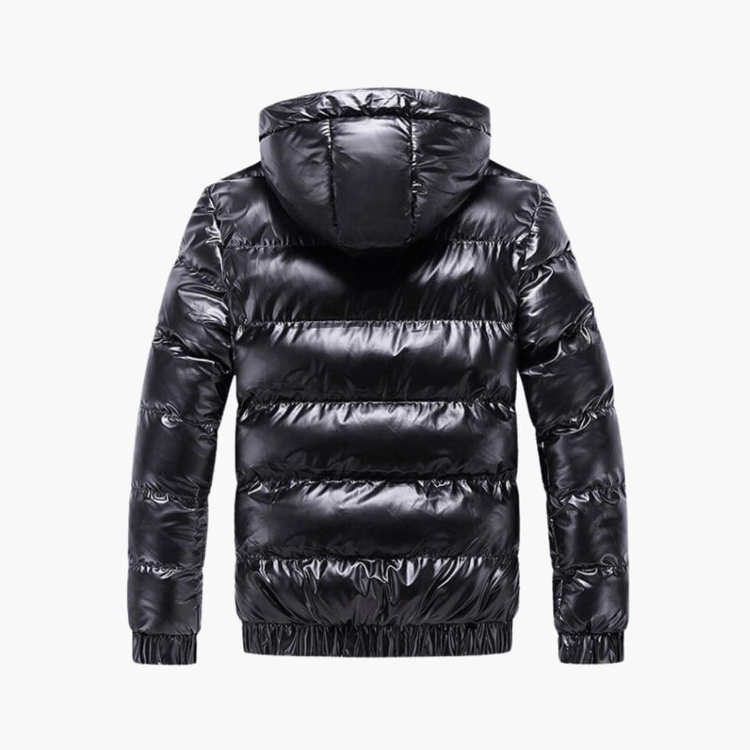 Herren Leinenjacke mit Knopfschluss und strukturiertem Stoff