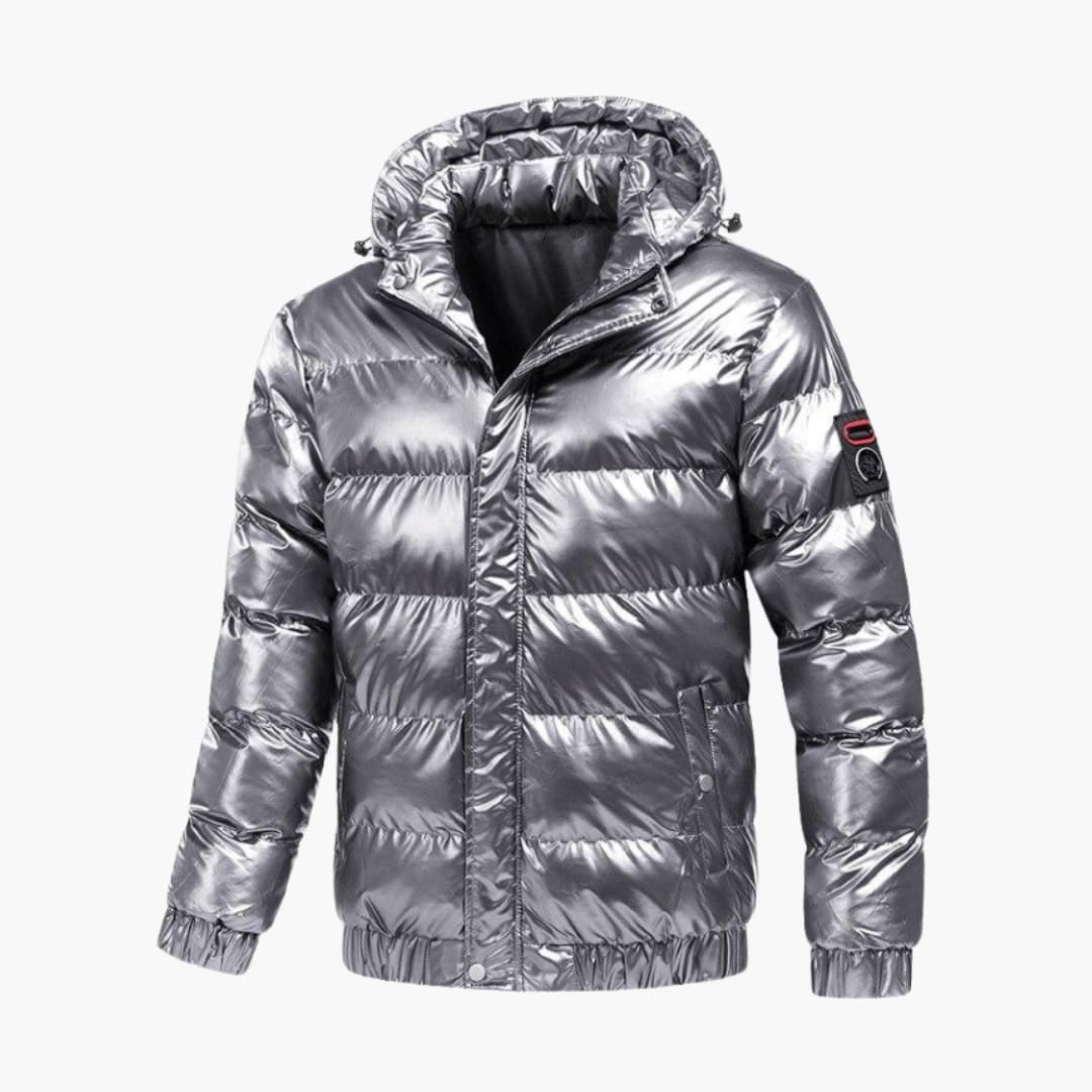 Herren Leinenjacke mit Knopfschluss und strukturiertem Stoff