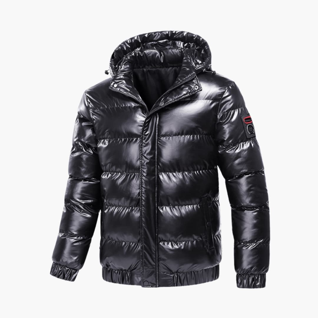Herren Leinenjacke mit Knopfschluss und strukturiertem Stoff
