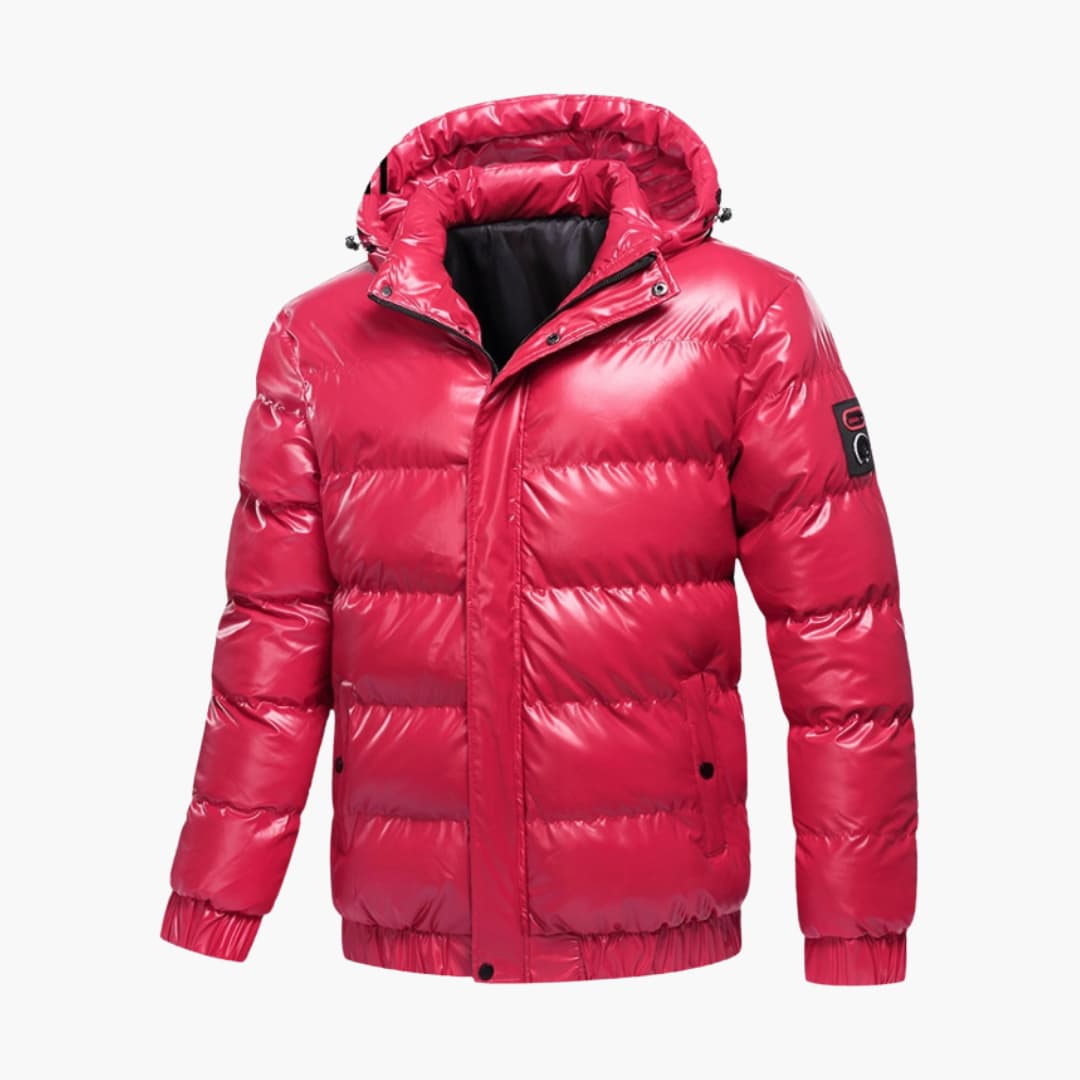 Herren Leinenjacke mit Knopfschluss und strukturiertem Stoff