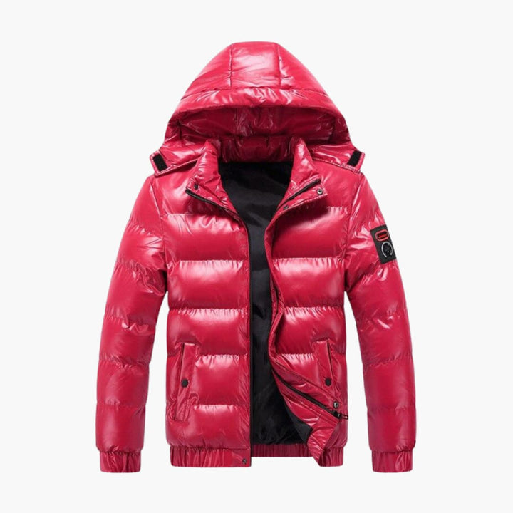 Herren Leinenjacke mit Knopfschluss und strukturiertem Stoff