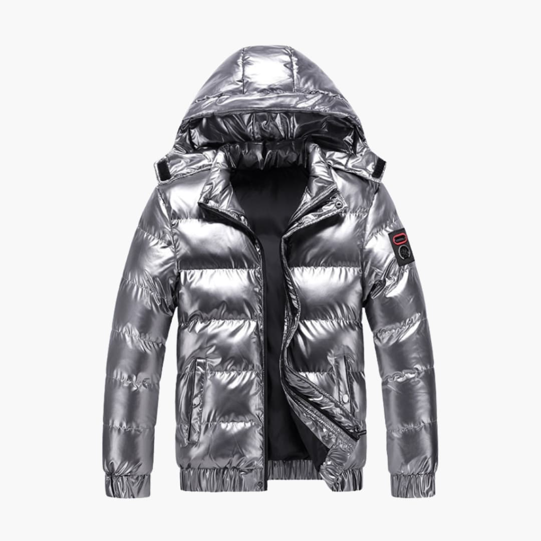 Herren Leinenjacke mit Knopfschluss und strukturiertem Stoff