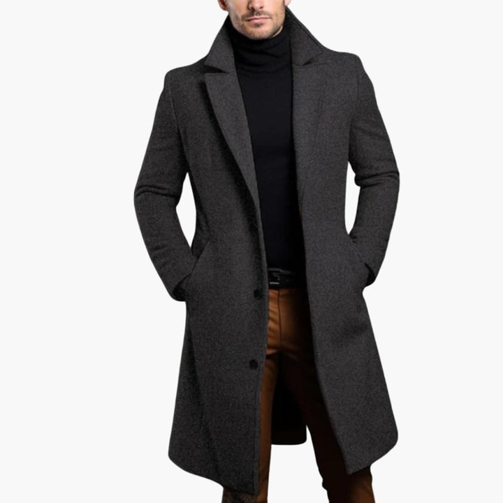 Herren Mantel mit Knopfverschluss