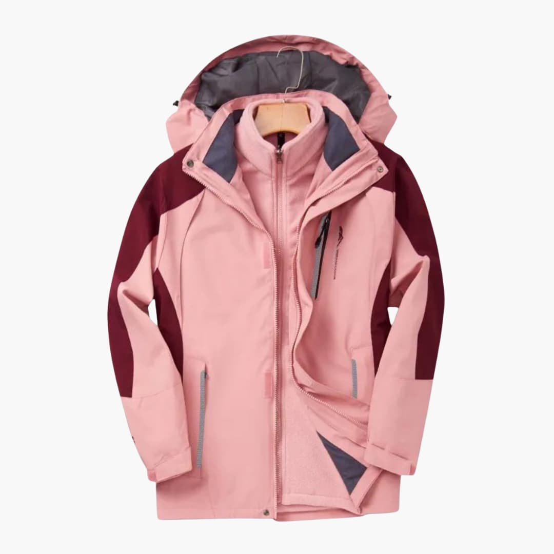Herren Outdoor Jacke mit Reißverschluss und abnehmbarer Kapuze