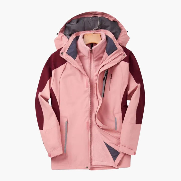 Herren Outdoor Jacke mit Reißverschluss und abnehmbarer Kapuze